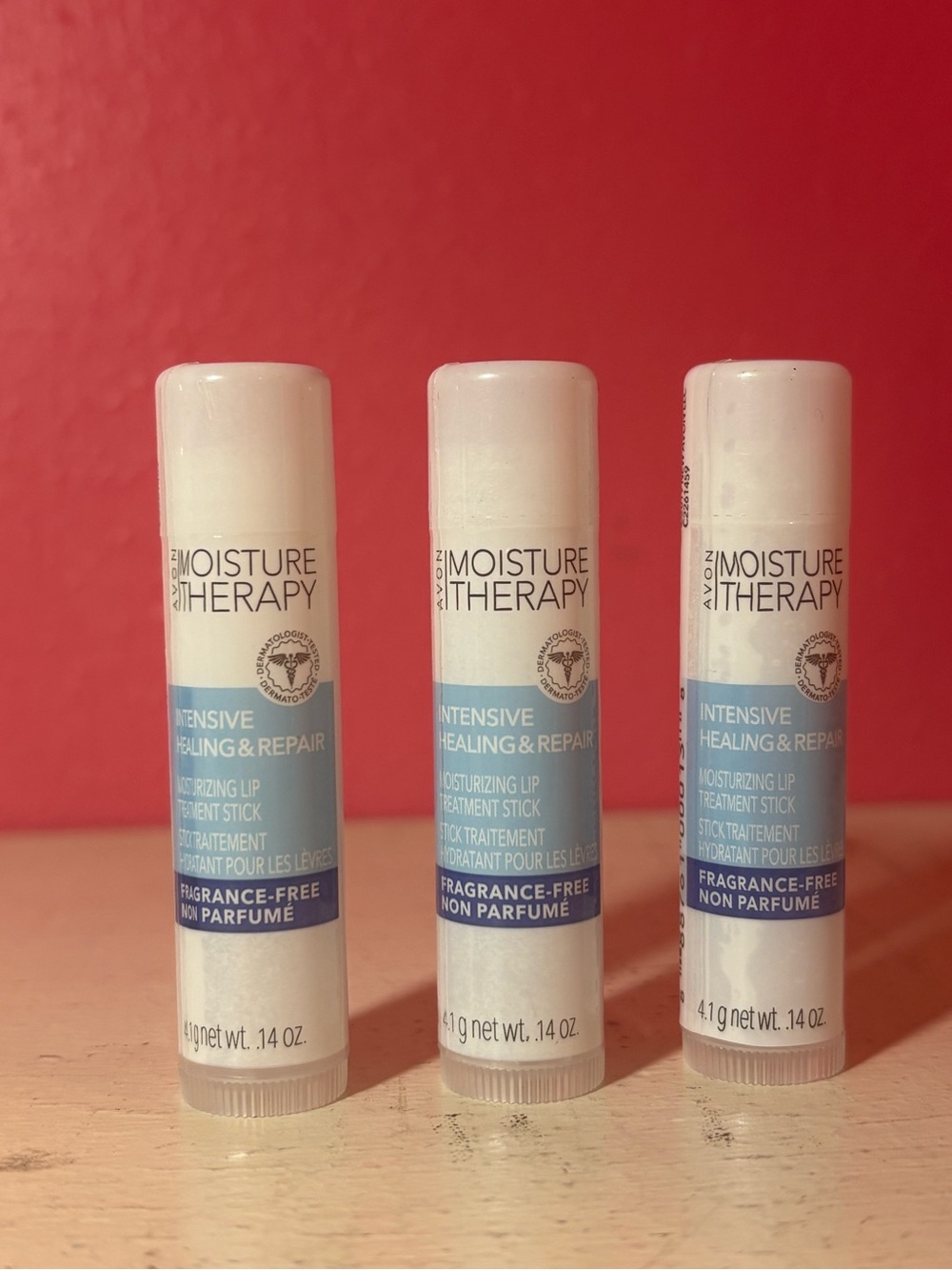 New Set of 3 Avon Moisture Therapy Lip Treatment Stick Intensive Healing Repair